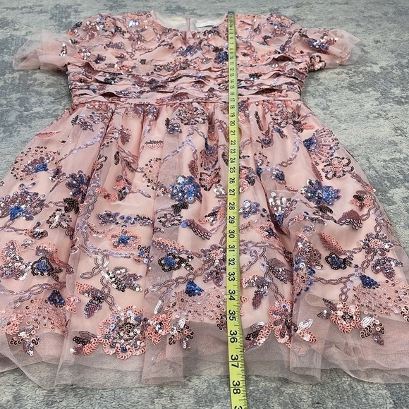New Rachel Parcell Embroidered Tulle Dress Sequin Sparkle Romantic Party Sz 12 - Picture 13 of 17